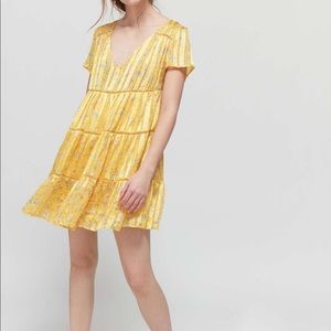 Urban Outfitters Pippa Chiffon Tiered Mini Dress